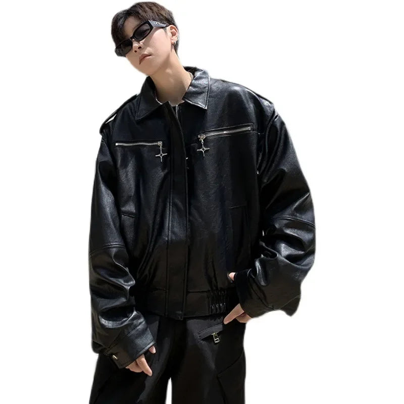 Korean Style Leather Jacket 