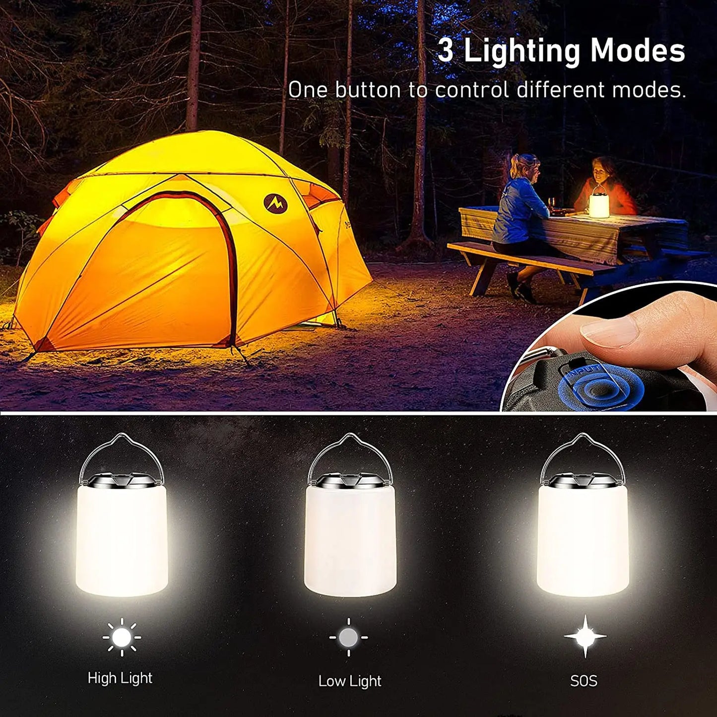 Rechargeable Waterproof Camping Light