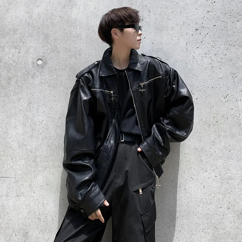 Korean Style Leather Jacket 