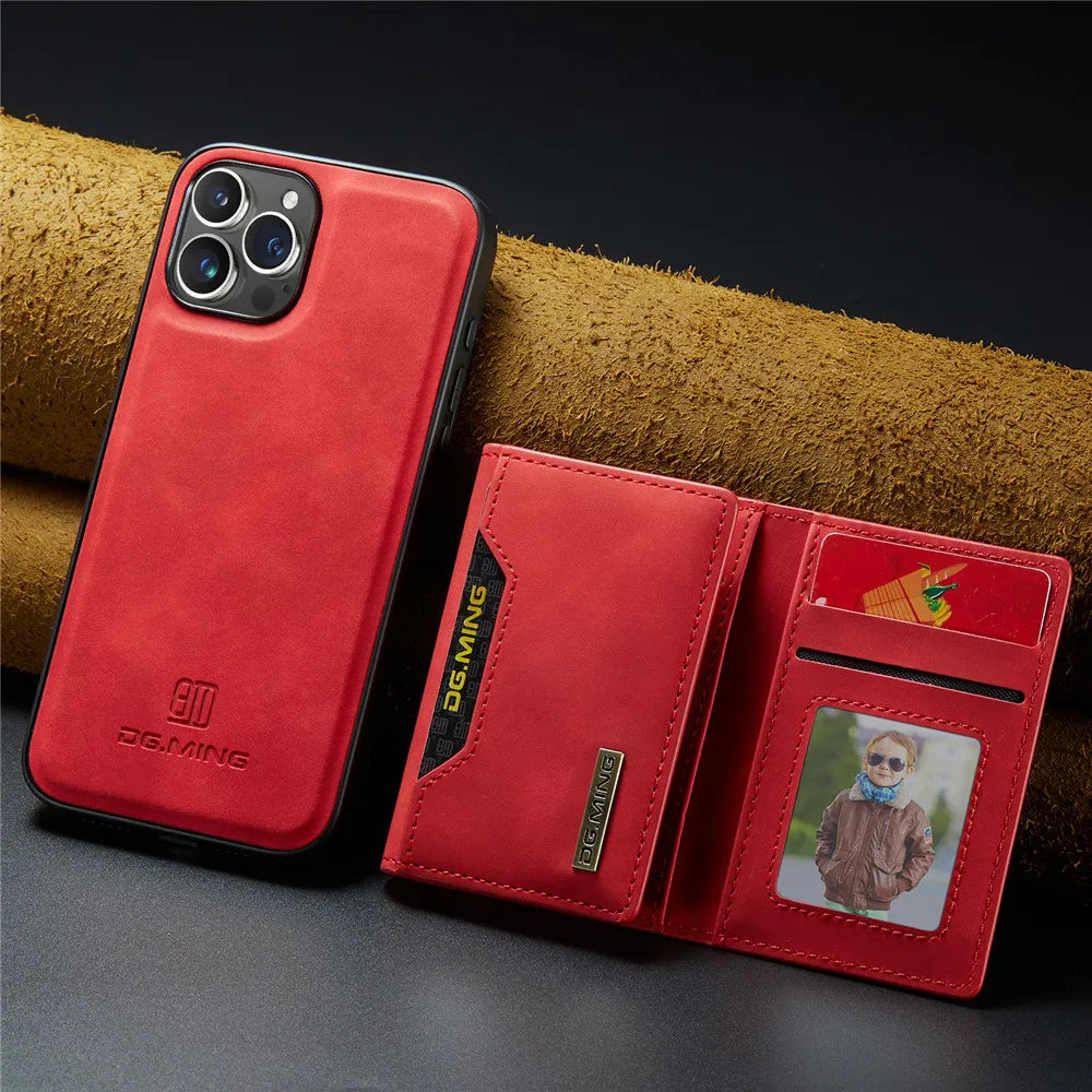 Magnetic Leather Case for iPhone