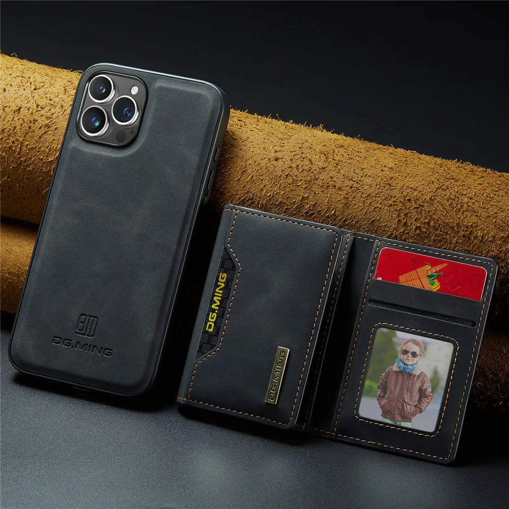 Magnetic Leather Case for iPhone