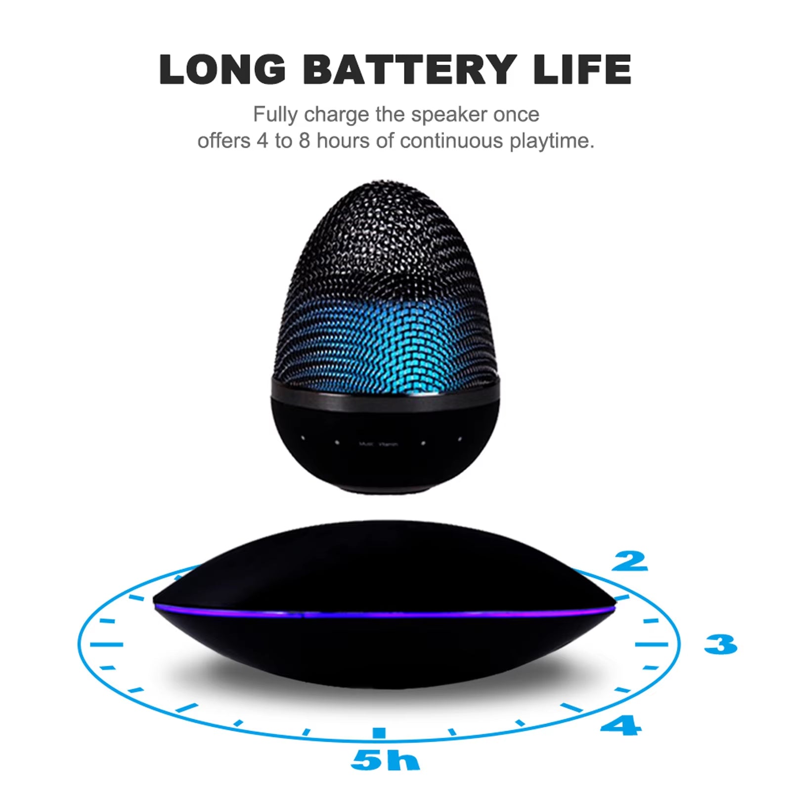 Floating Bluetooth Speaker UFO Magnetic Levitation Rotate Wireless Speaker Portable Mini Subwoofer Smart Colorful Light Handfree