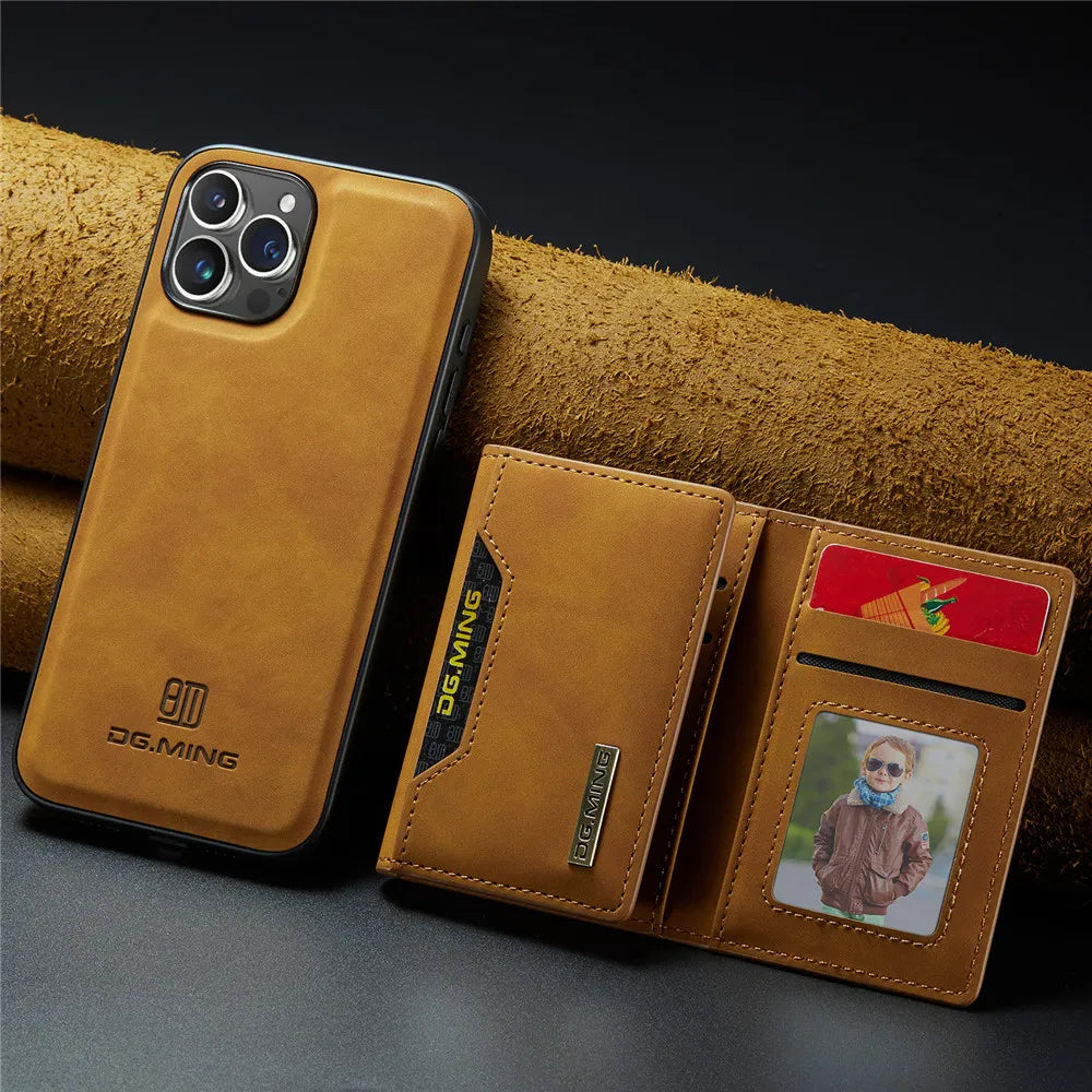 Magnetic Leather Case for iPhone