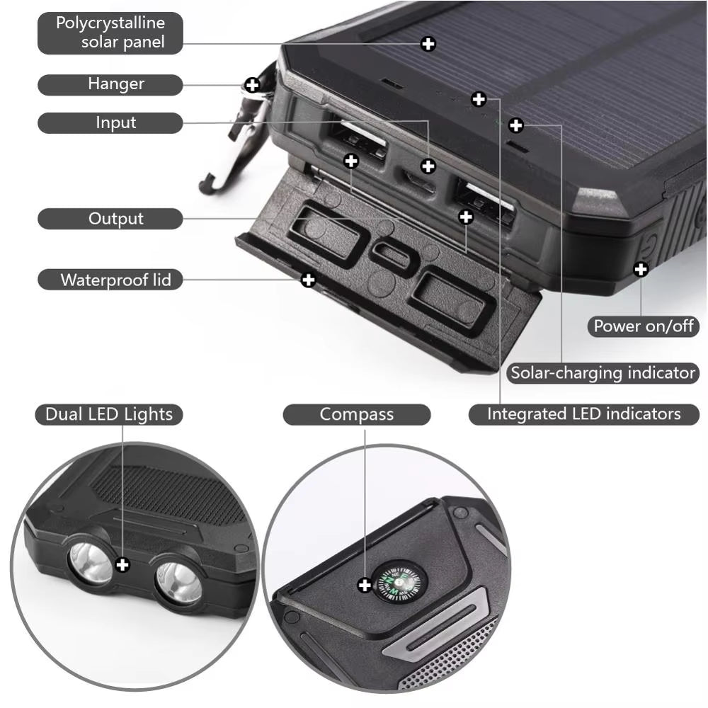 Waterproof Solar Powerbank  