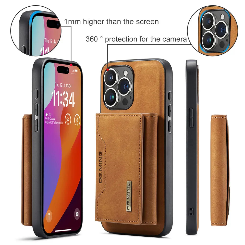 Magnetic Leather Case for iPhone