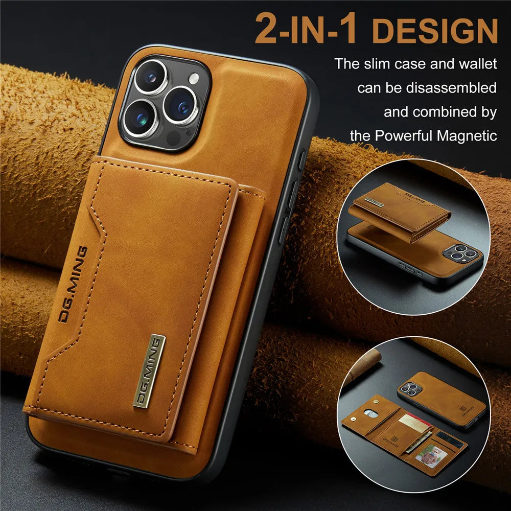 Magnetic Leather Case for iPhone