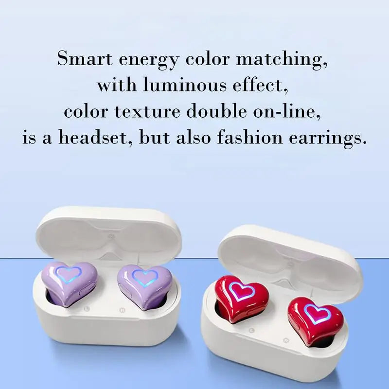 Heart Shape Wireless Earbuds