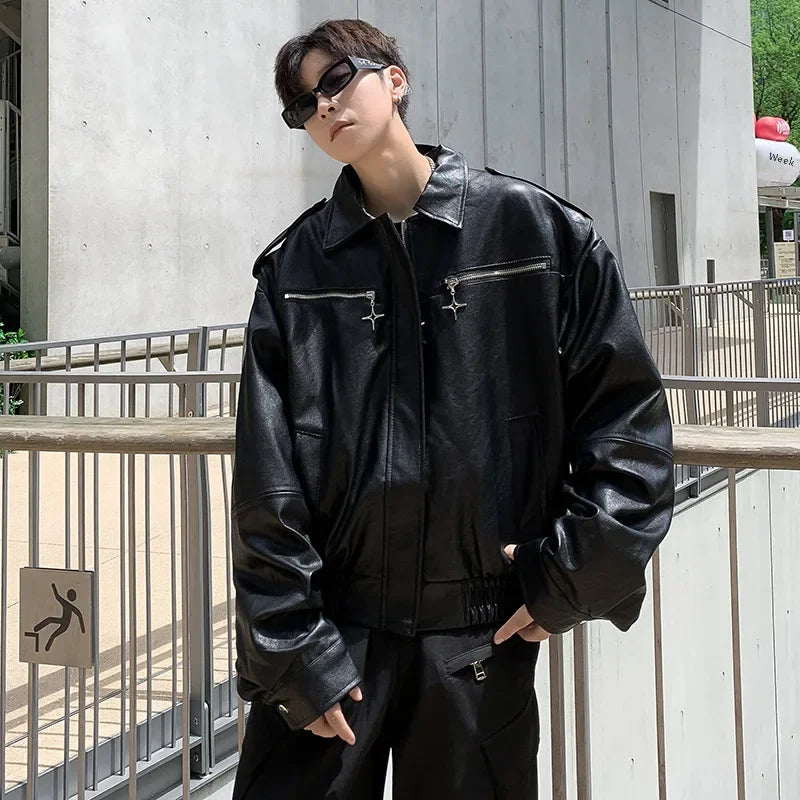 Korean Style Leather Jacket 