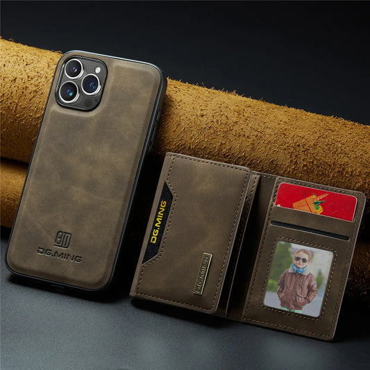 Magnetic Leather Case for iPhone